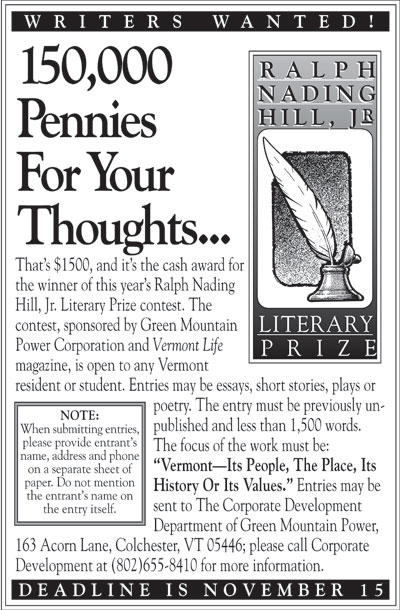 Ralph Nading Hill Writing Contest