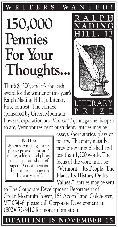 Ralph Nading Hill, Jr. Literary Prize